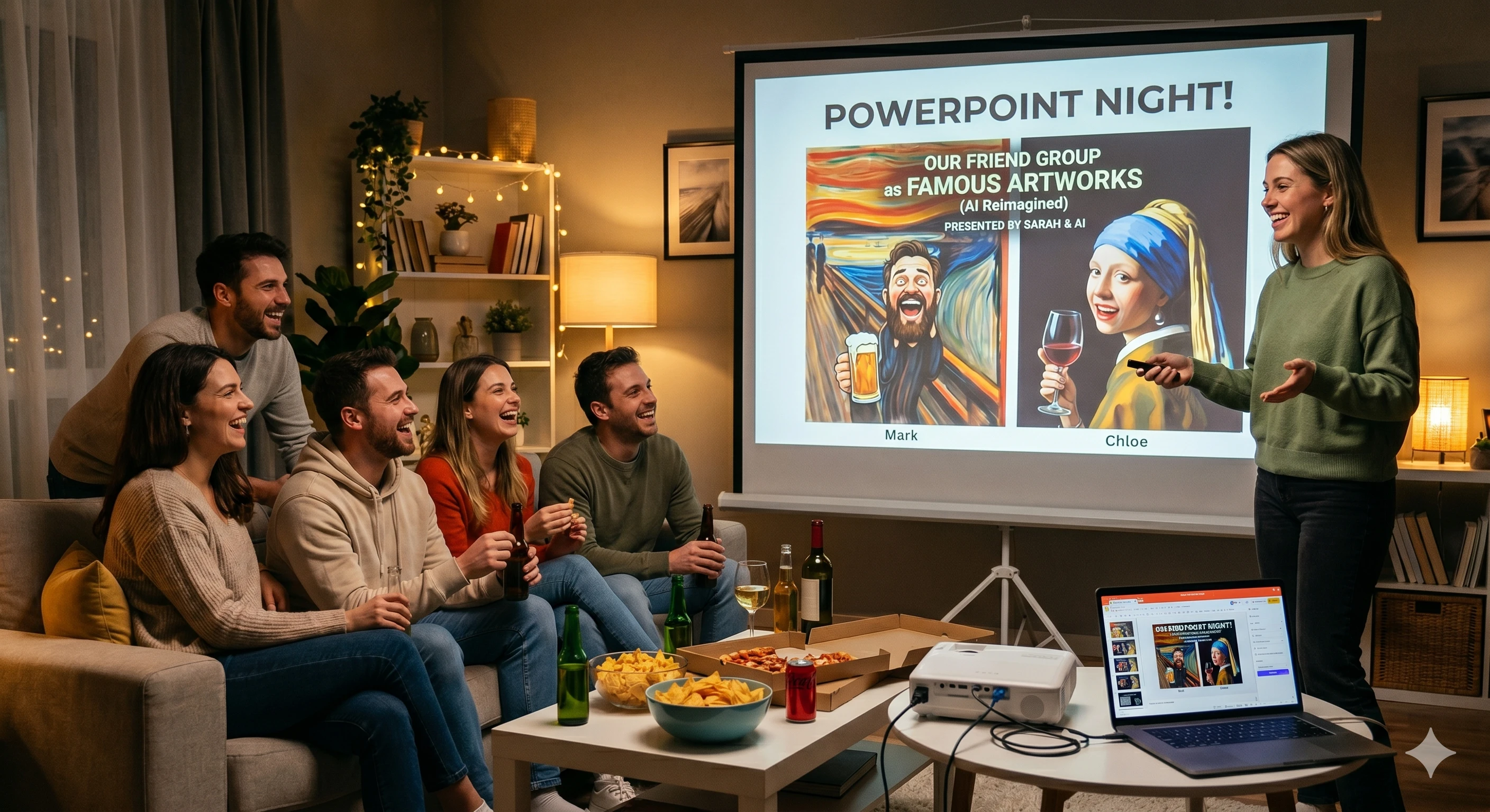 Host a Fun Power Point Night using AI