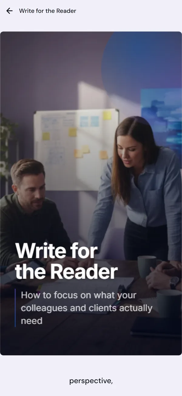 A Skill5 lesson with its presenter